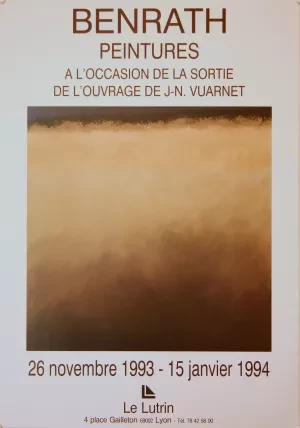 affiche expo Galerie Le Lutrin 1993